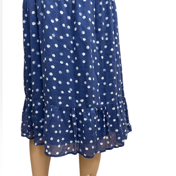 Cloth & Stone Polka Dot Midi Ruffle Bottom Sleeveless Women’s Dress Size XL EUC! - Picture 4 of 9